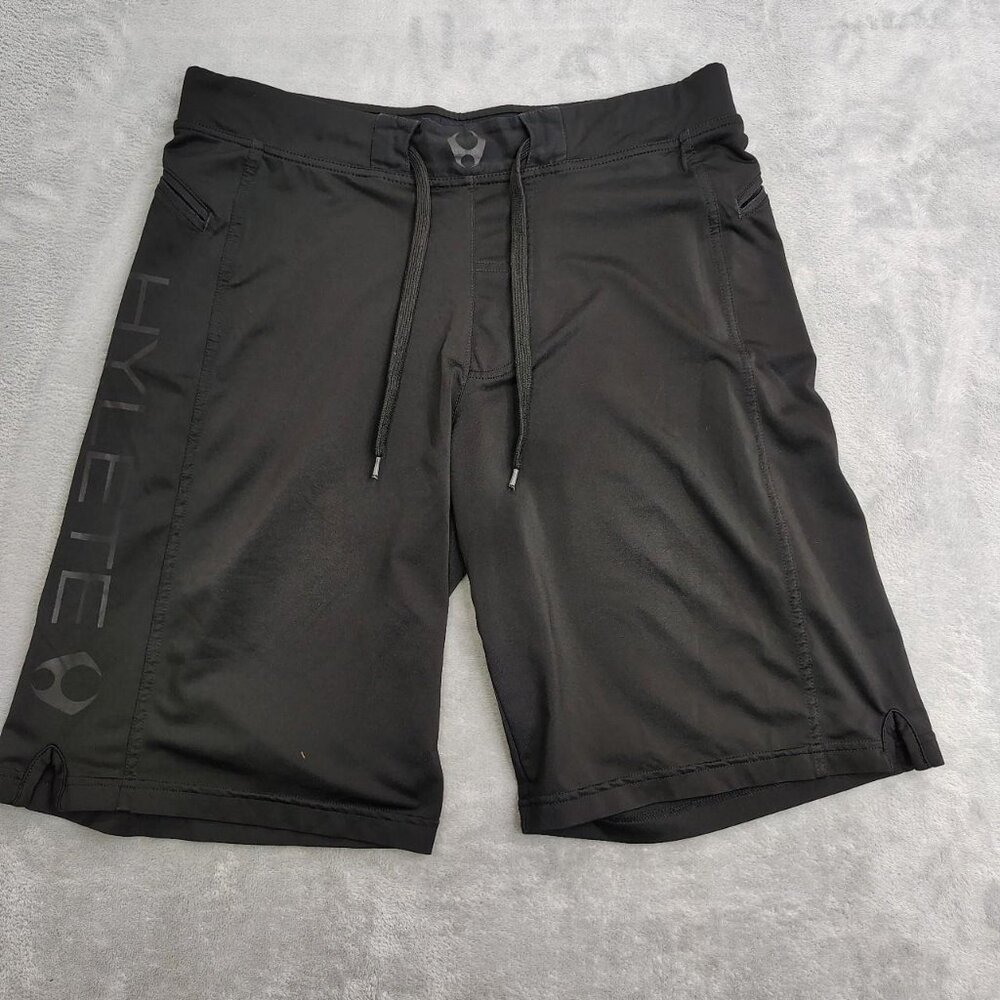 Hylete Men's Black Flat Front Athletic Shorts Size M